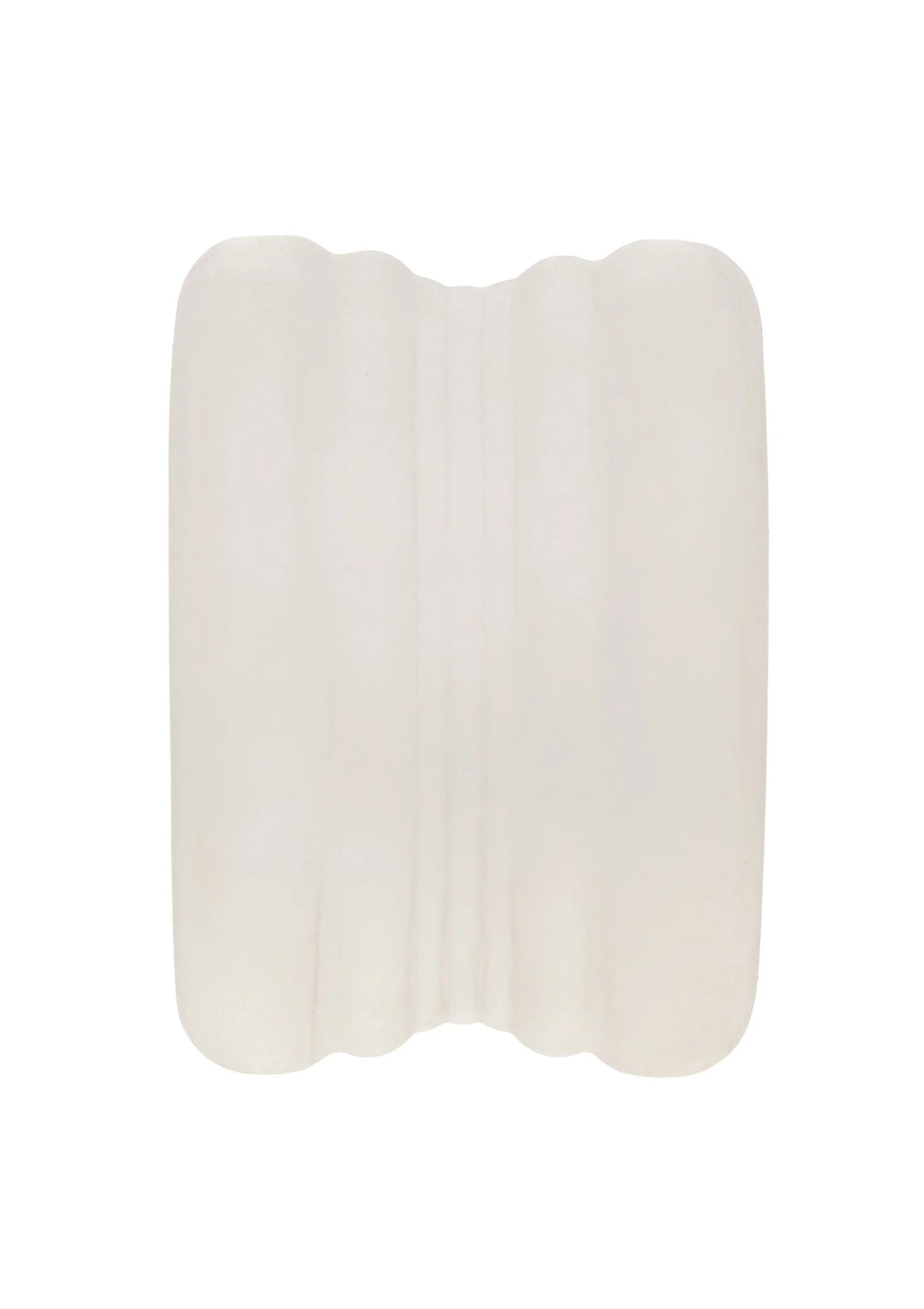 CalExotics siliconen bumper-stroker ring, lichtwit, ingedeukte opening en ribstructuur