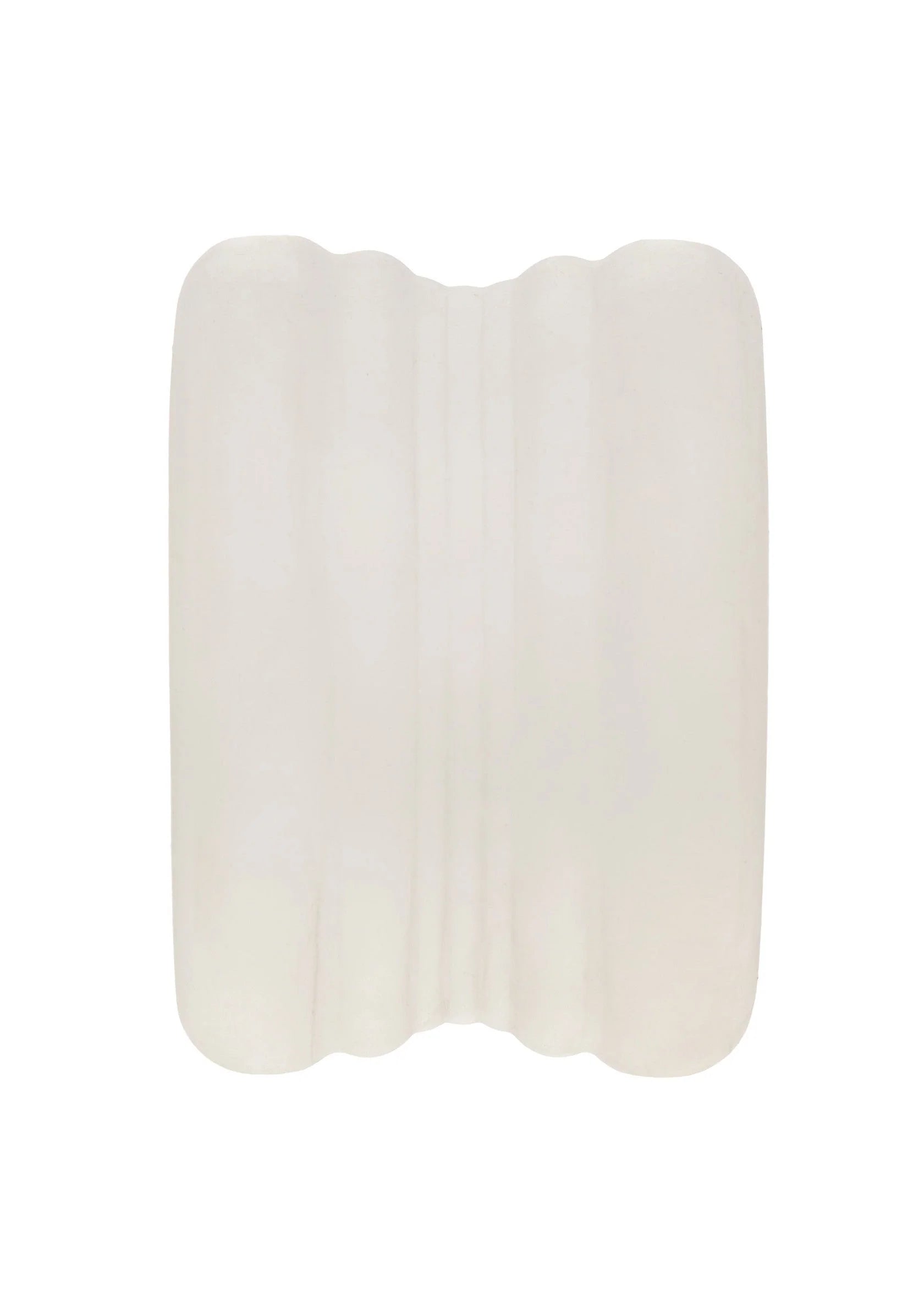 CalExotics siliconen bumper-stroker ring, lichtwit, ingedeukte opening en ribstructuur
