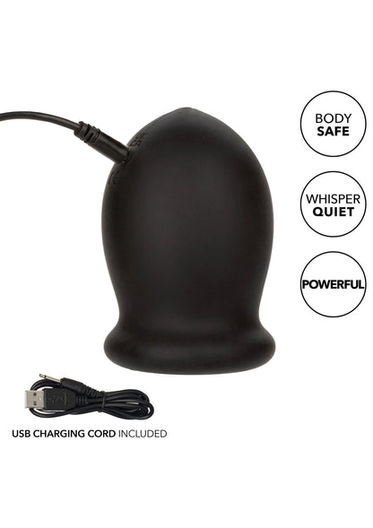Zwarte vibrerende FTM-stroker met USB-oplaadsnoer