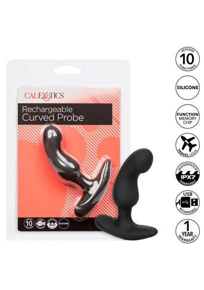 Zwarte gebogen probe op blisterverpakking, met keurmerken en USB