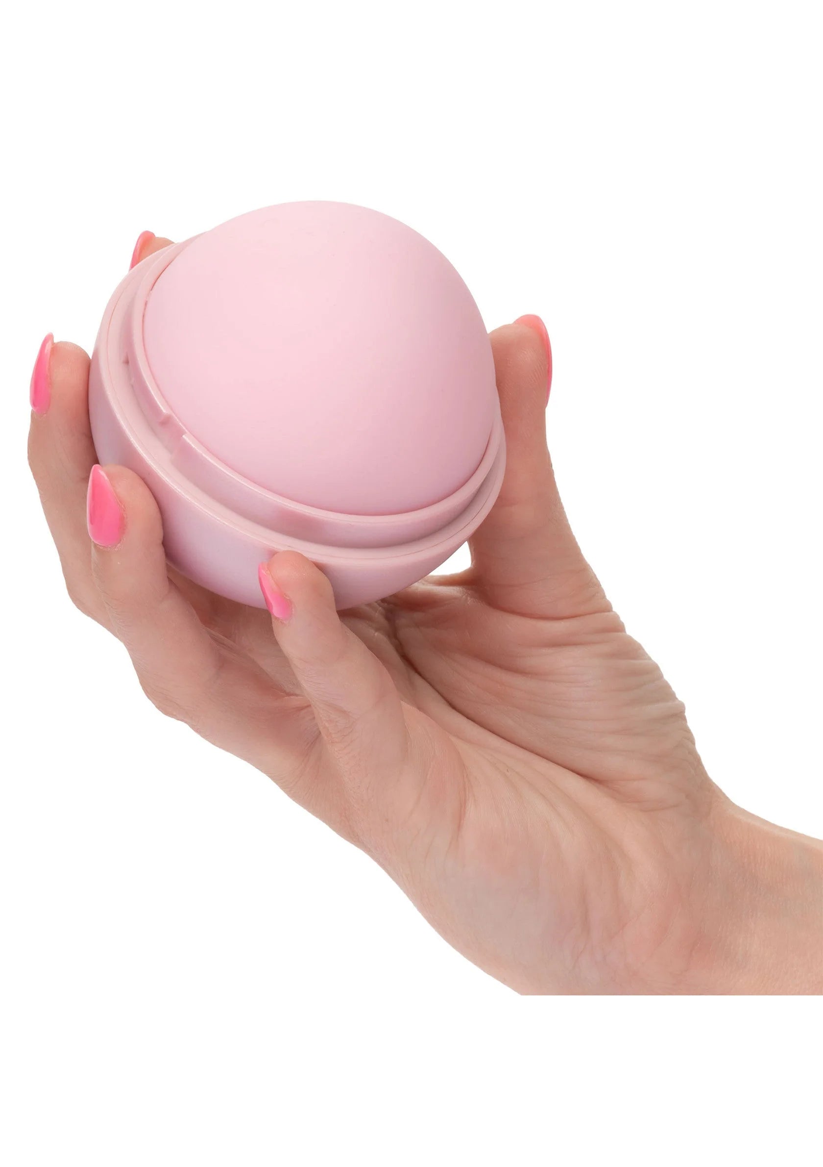 Opal Smooth massager van CalExotics, roze ronde behuizing met opklapbaar deksel
