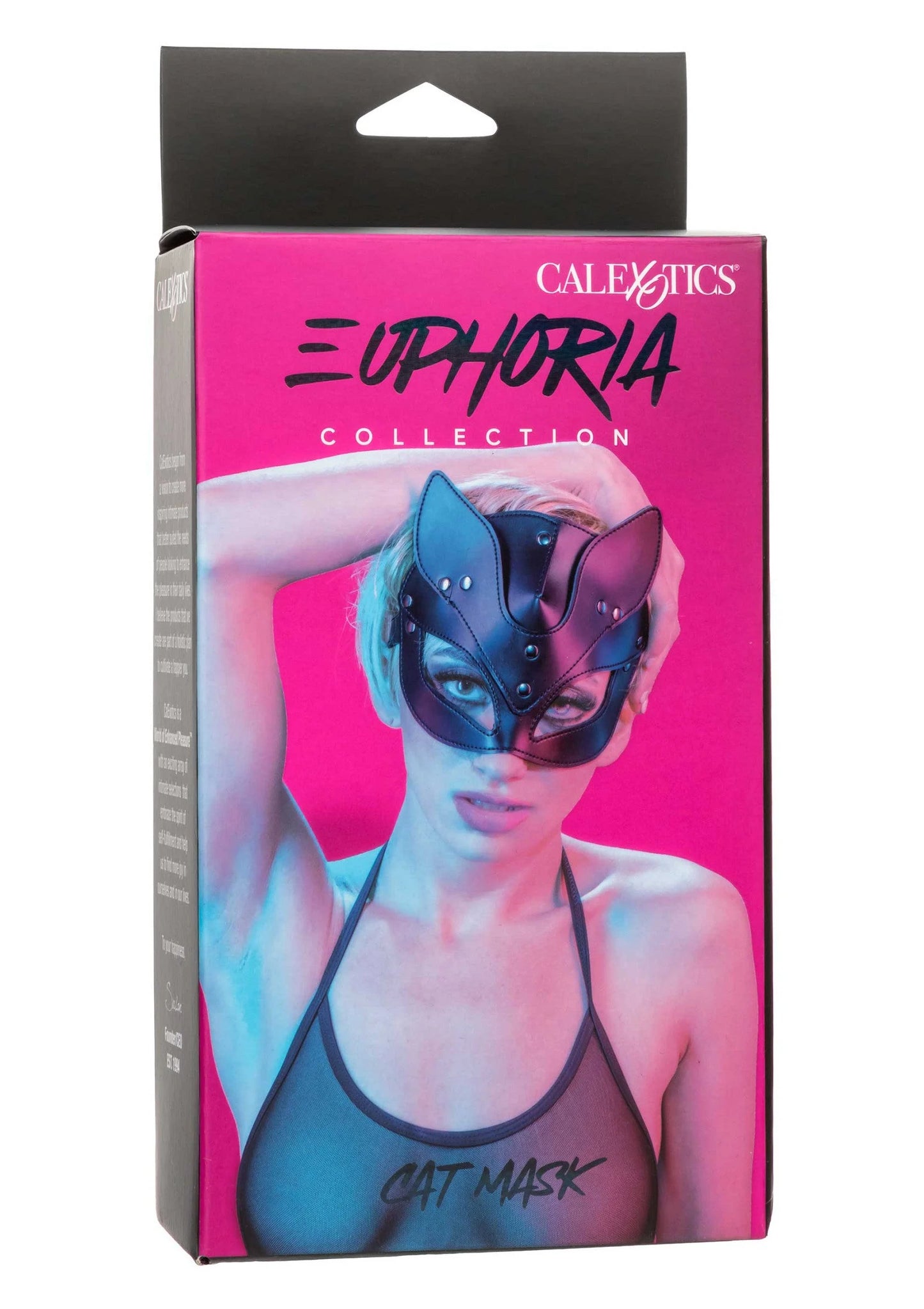 Kattenmasker in Euphoria-verpakking van CalExotics, met kattoren en oogopeningen