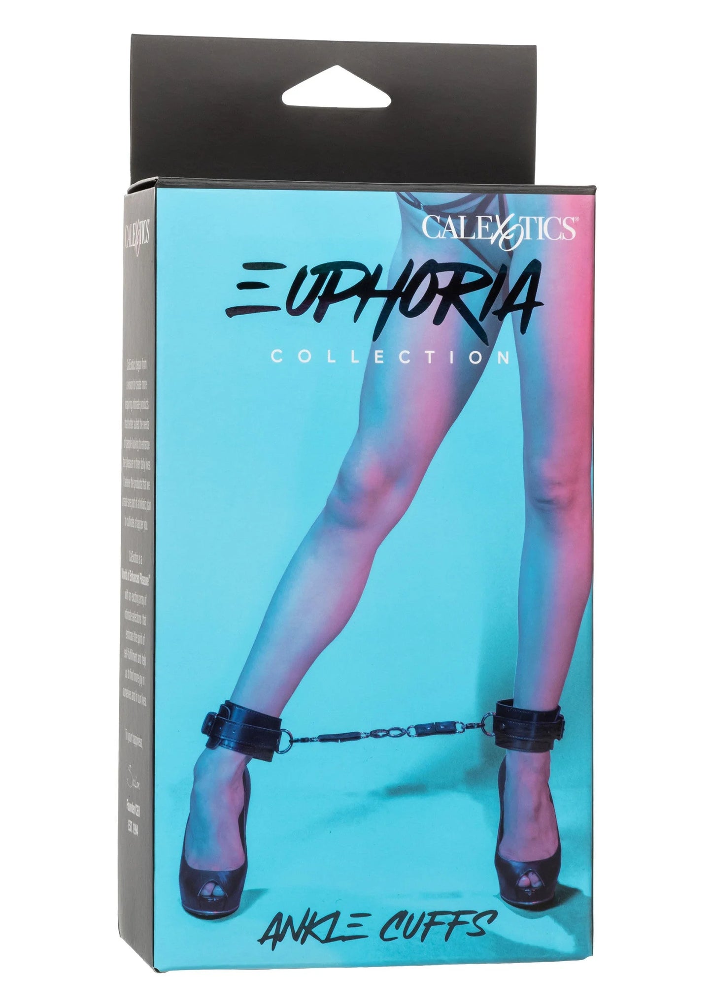 Euphoria enkelboeien van CalExotics, zwart, met ketting en vergrendeling
