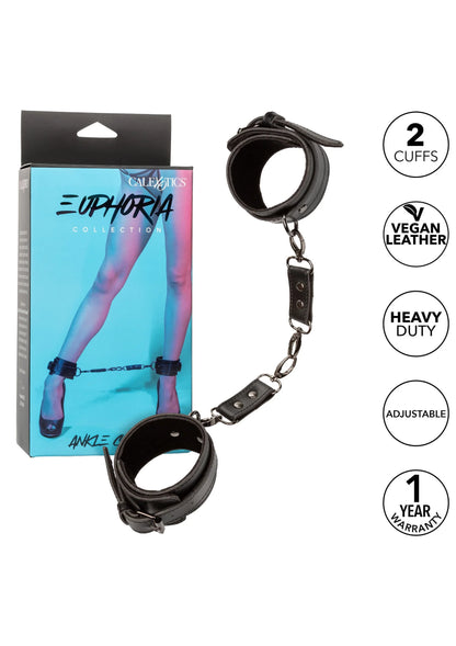 Euphoria enkelboeien van CalExotics, zwart, set van twee boeien met ketting