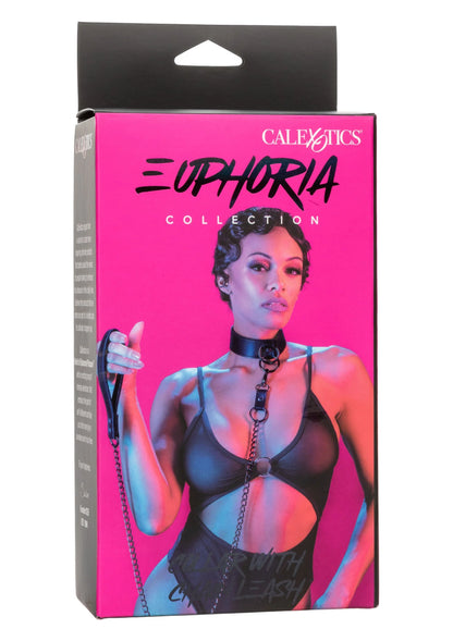 Euphoria Collection Collar with Chain Leash by CalExotics