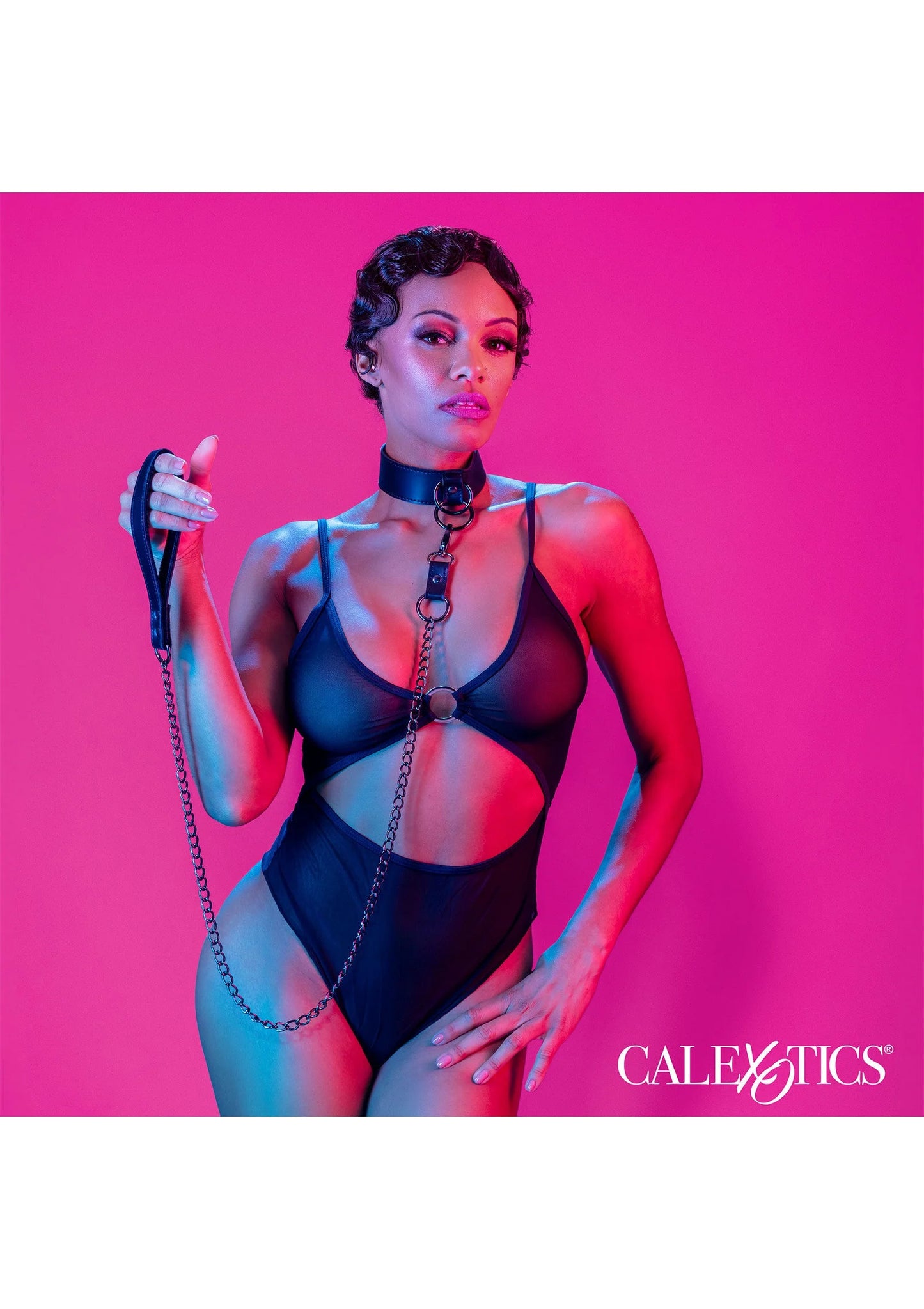 Euphoria Collection Collar with Chain Leash by CalExotics