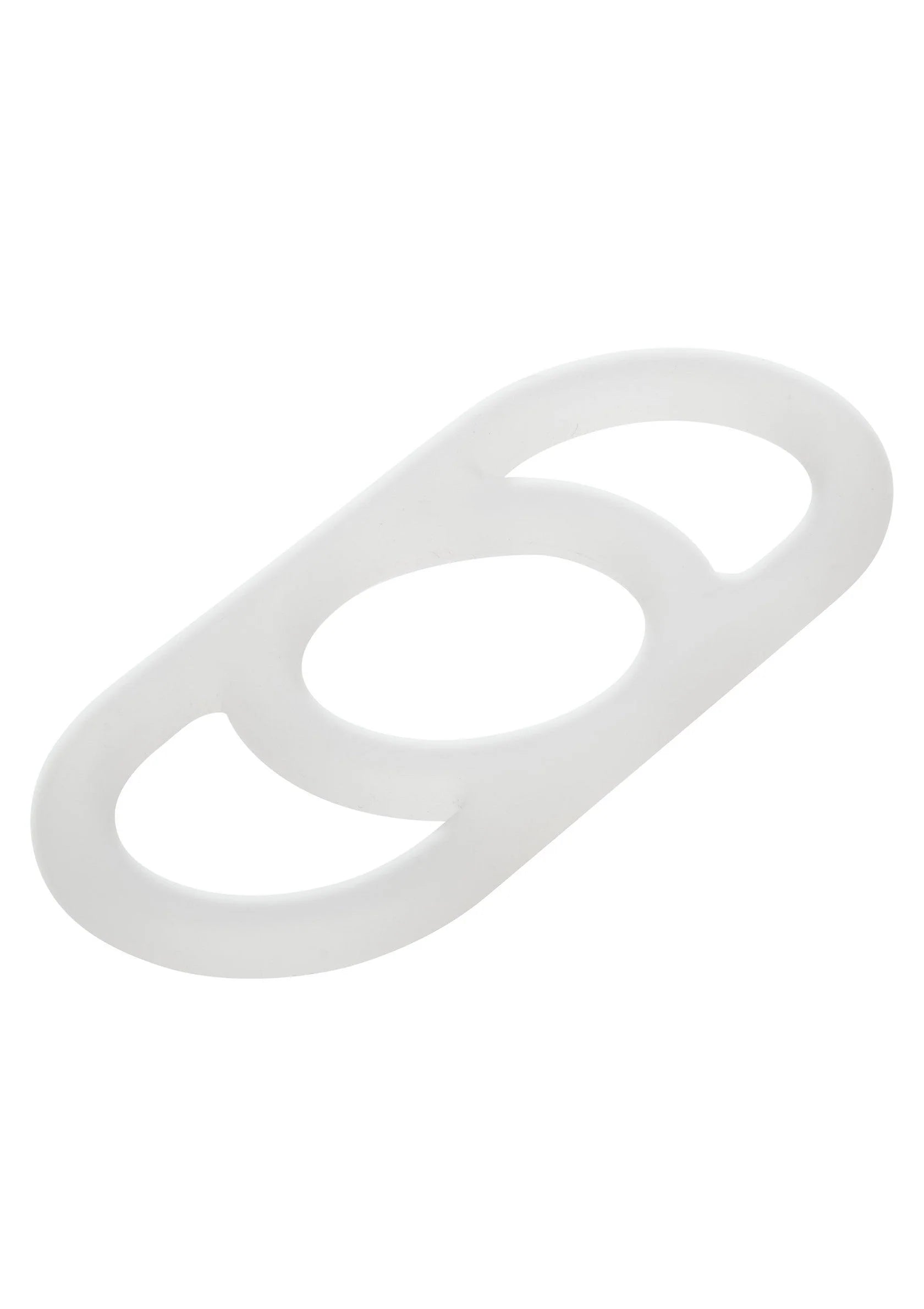 Witte siliconen commander ring met ovale uitsparingen