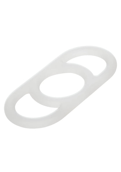 Witte siliconen commander ring met ovale uitsparingen