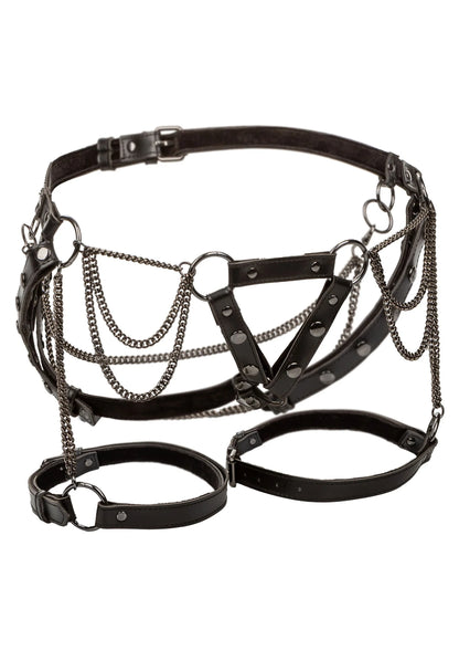 Bestel: Harness With Chains Plus by CalExotics - bij Happytoys: de erotische sex webshop | liever Happy dan Easy ⭐⭐⭐⭐⭐ - Default Title - 16778 - BLACK