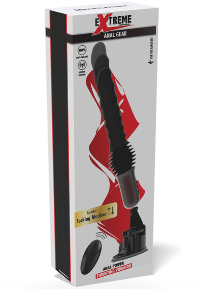 Anale Power Thrusting vibrator in verpakking, zwart ontwerp van Hidden Desire
