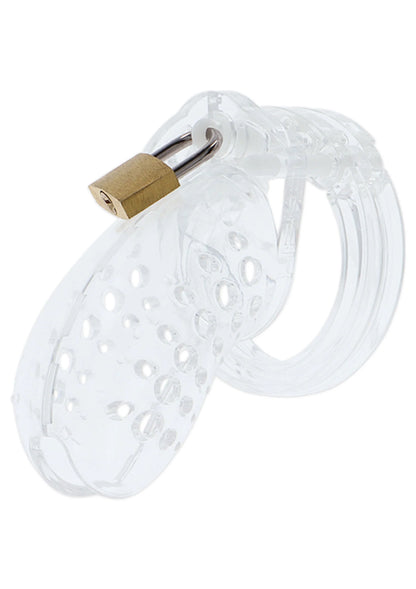 Bestel: Chastity Cock Cage Acrylic - bij Happytoys: de erotische sex webshop | liever Happy dan Easy ⭐⭐⭐⭐⭐ - Default Title - 16820 - CLEAR