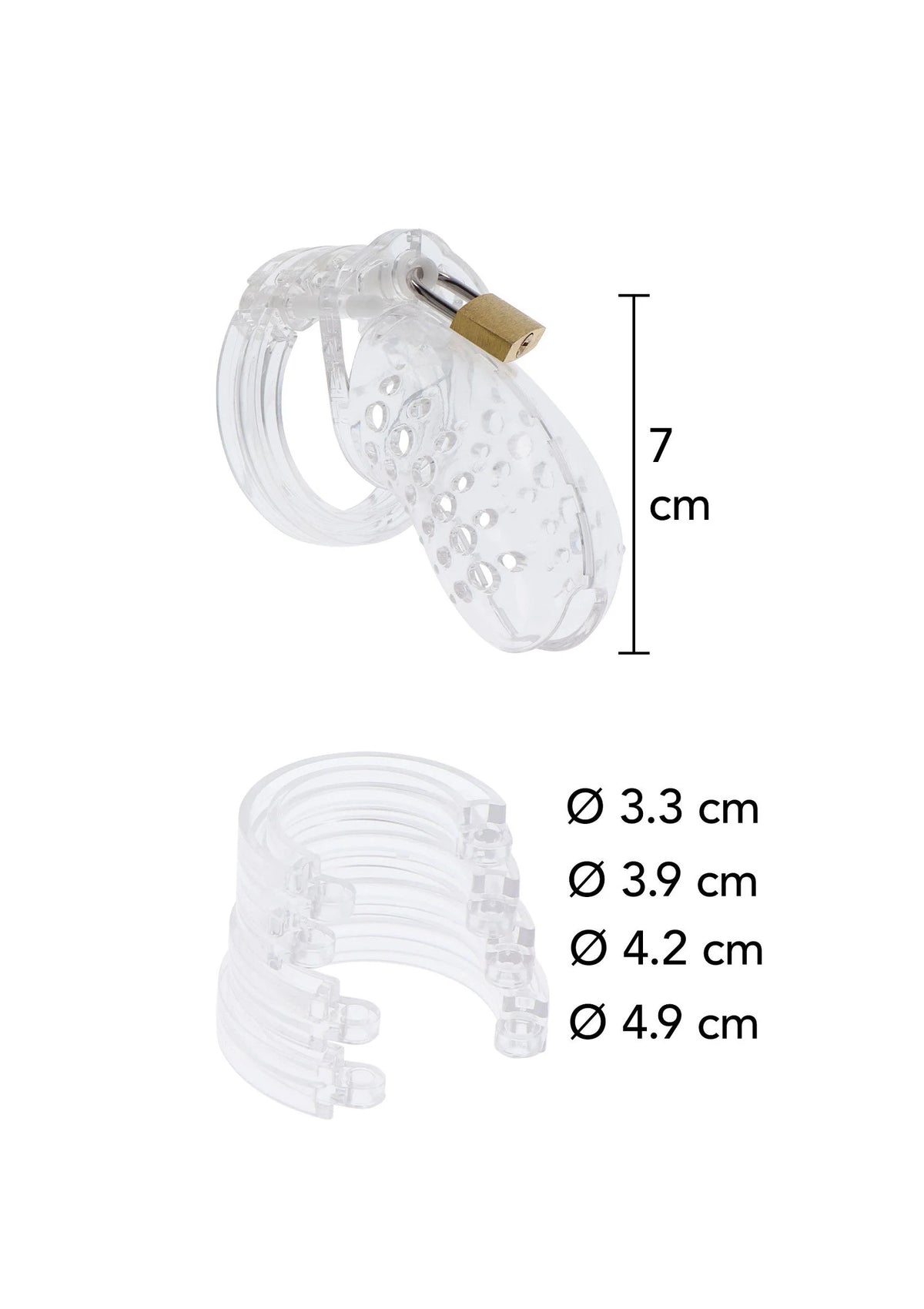 Bestel: Chastity Cock Cage Acrylic - bij Happytoys: de erotische sex webshop | liever Happy dan Easy ⭐⭐⭐⭐⭐