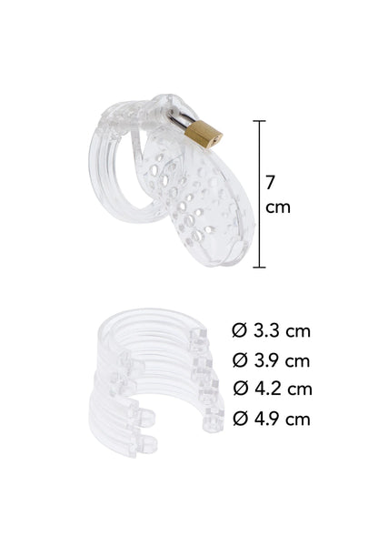 Bestel: Chastity Cock Cage Acrylic - bij Happytoys: de erotische sex webshop | liever Happy dan Easy ⭐⭐⭐⭐⭐