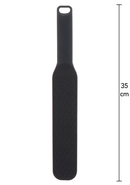 Zwarte stekelpaddle, 35 cm lang; noppen/gaatjes op het blad