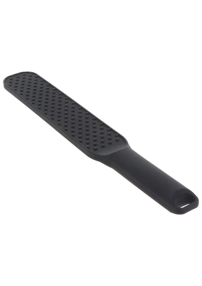 Zwarte stekelpaddle, zijaanzicht; perforatierooster op de kop