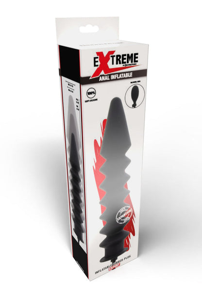 Inflatable Ribbed Plug Expert Buttplug by Hidden Desire Extreme