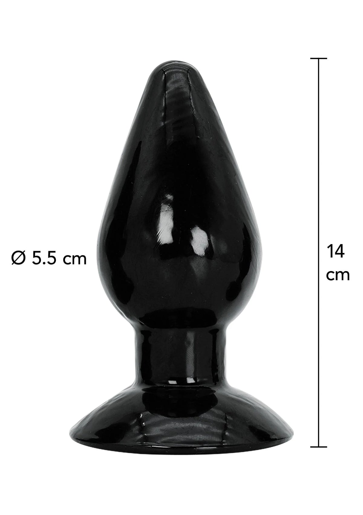 Bestel: Buttplug Large 14 cm - bij Happytoys: de erotische sex webshop | liever Happy dan Easy ⭐⭐⭐⭐⭐ - Default Title - 16863 - BLACK