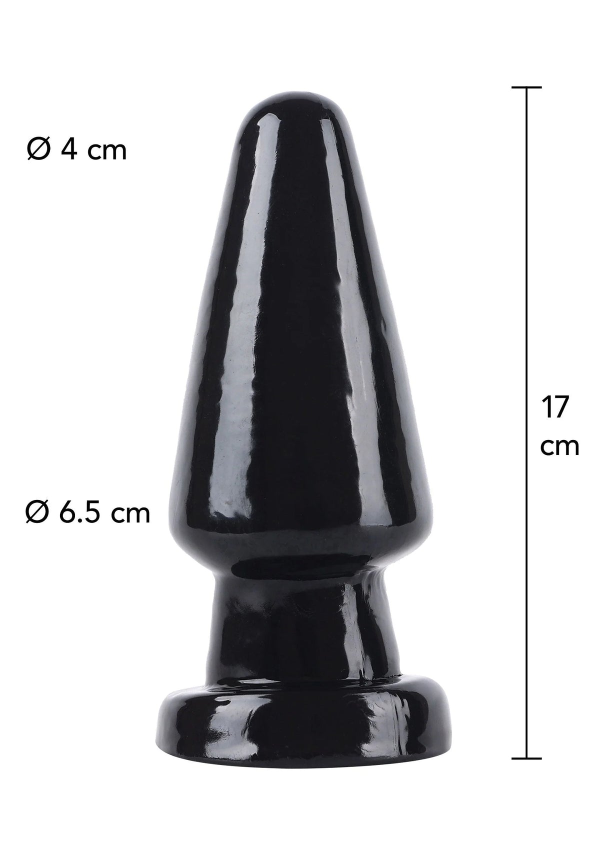 Bestel: Buttplug Cone Head Large 17 cm - bij Happytoys: de erotische sex webshop | liever Happy dan Easy ⭐⭐⭐⭐⭐ - Default Title - 16865 - BLACK