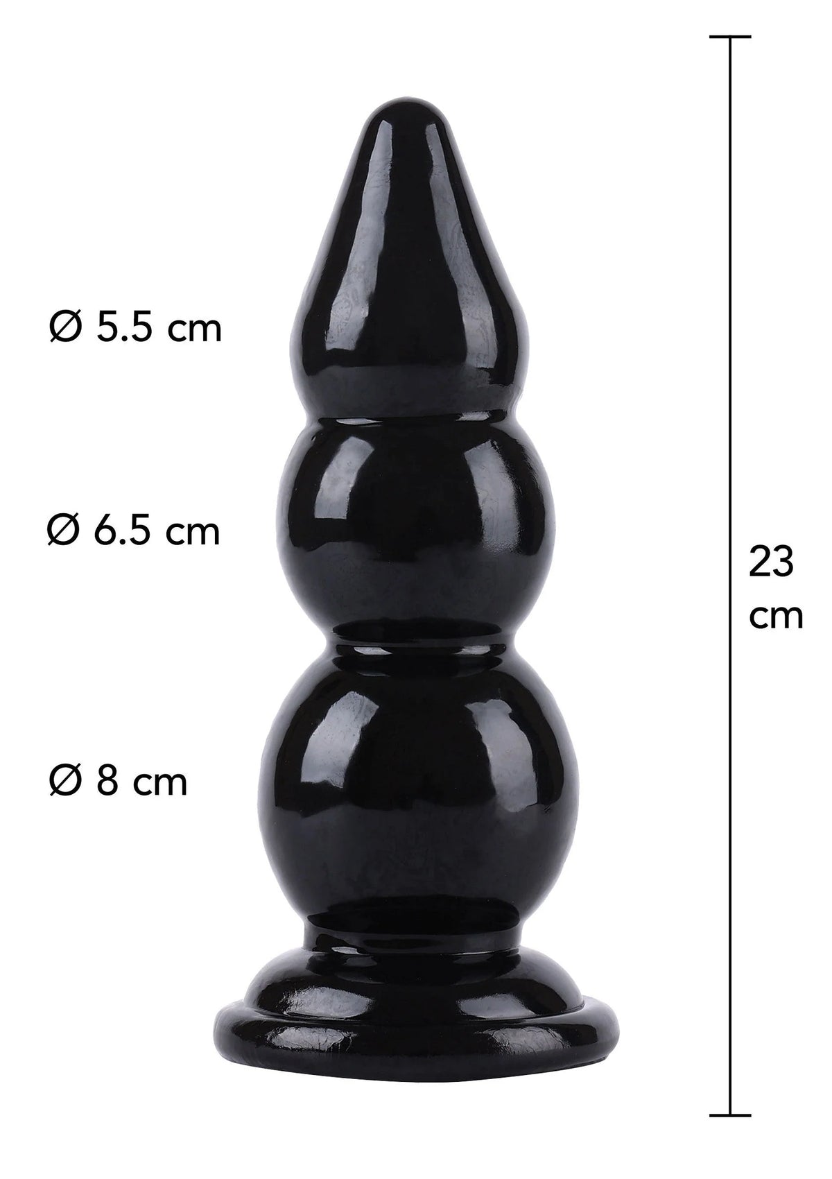 Bestel: Buttplug Balls 23 cm - bij Happytoys: de erotische sex webshop | liever Happy dan Easy ⭐⭐⭐⭐⭐ - Default Title - 16870 - BLACK