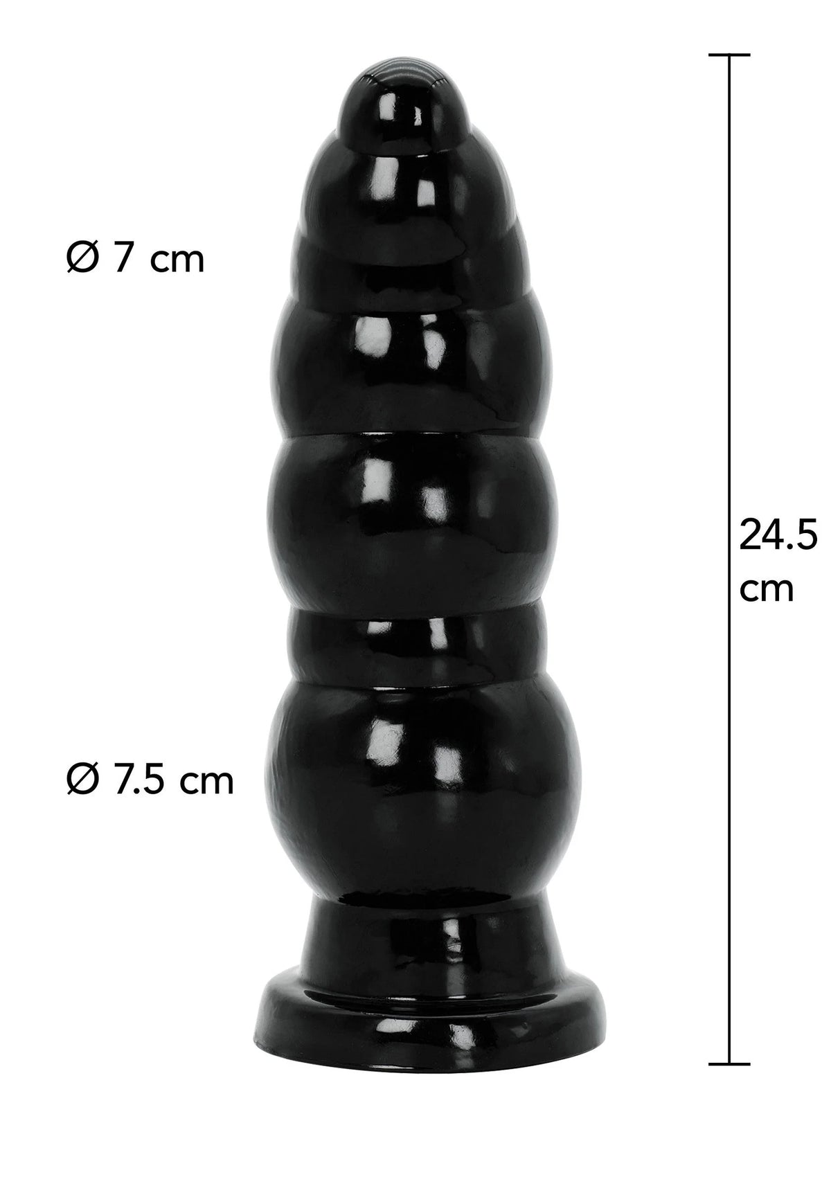 Bestel: Buttplug Balls 24.5 cm - bij Happytoys: de erotische sex webshop | liever Happy dan Easy ⭐⭐⭐⭐⭐ - Default Title - 16871 - BLACK