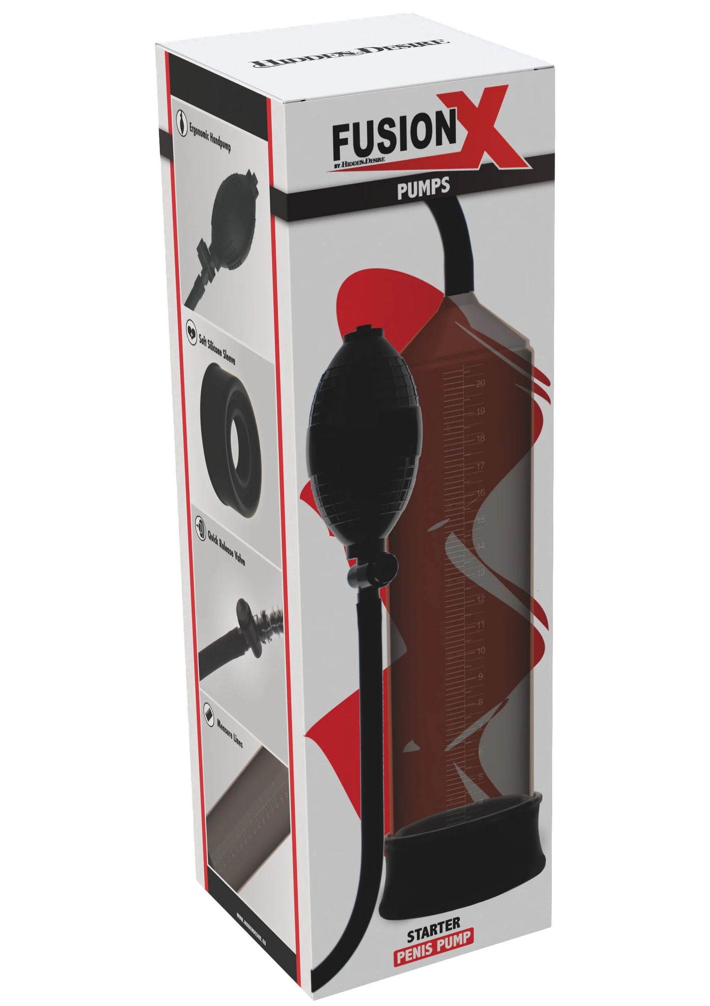 Fusion Starter Penis Pump Black by Hidden Desire