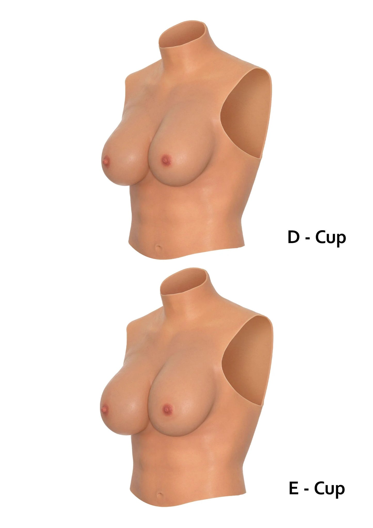 Borstvormende top met D-Cup en E-Cup, huidskleur, mouwloos