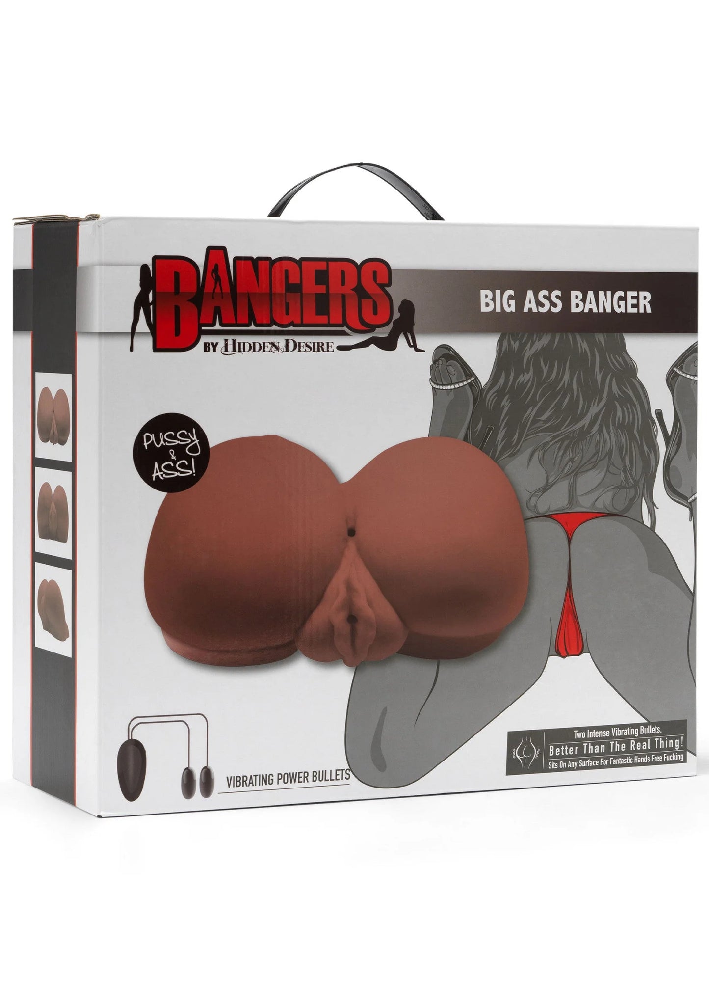 Verpakte Big Ass Banger vibrerende masturbeerhulp in kartonnen doos