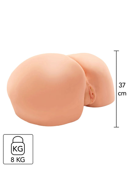 Vibrerende masturbator zijaanzicht, beige, 8 kg en hoogte 37 cm