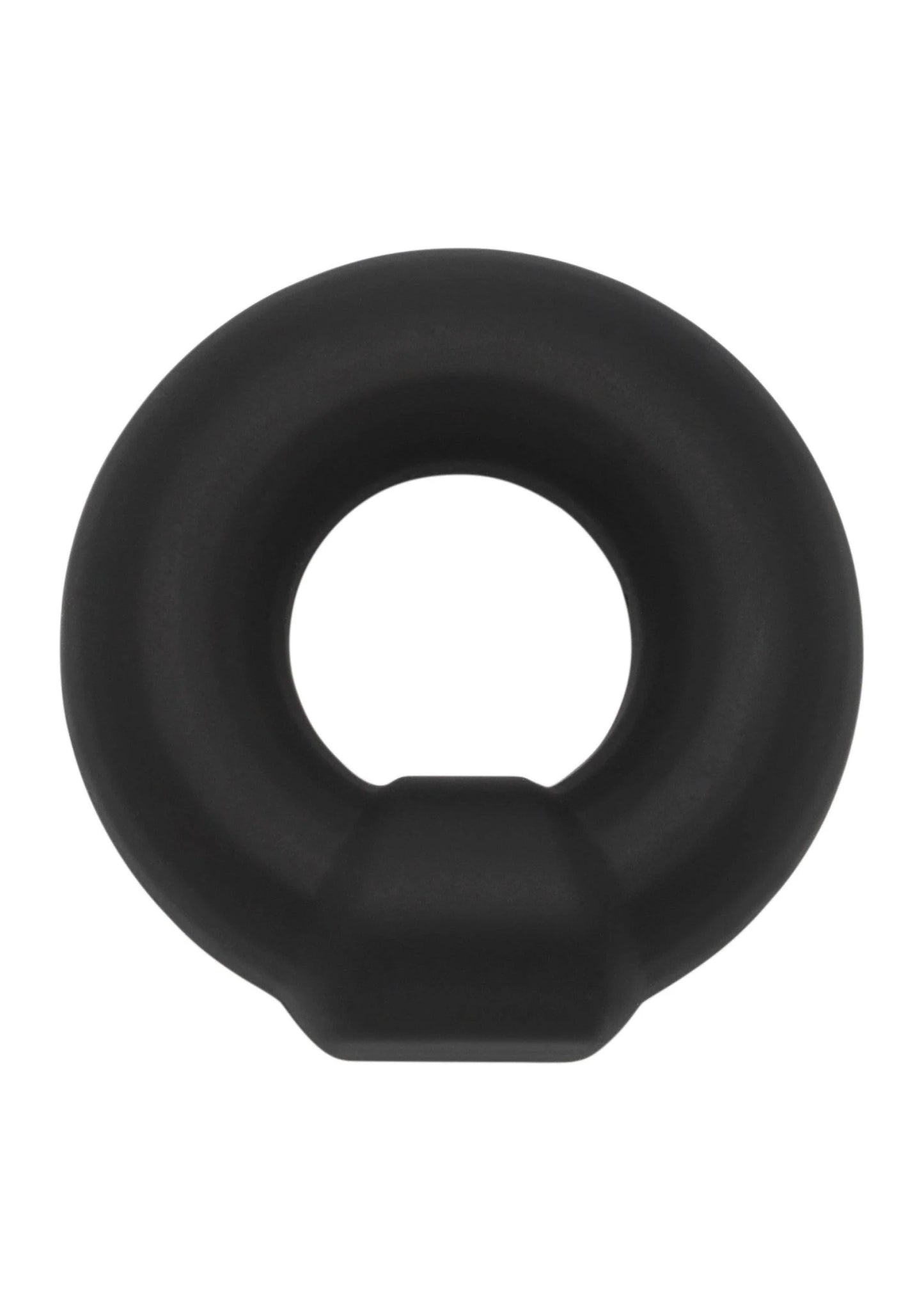 Zachte siliconen C-ring stud, zwart, ronde vorm met open binnenkant