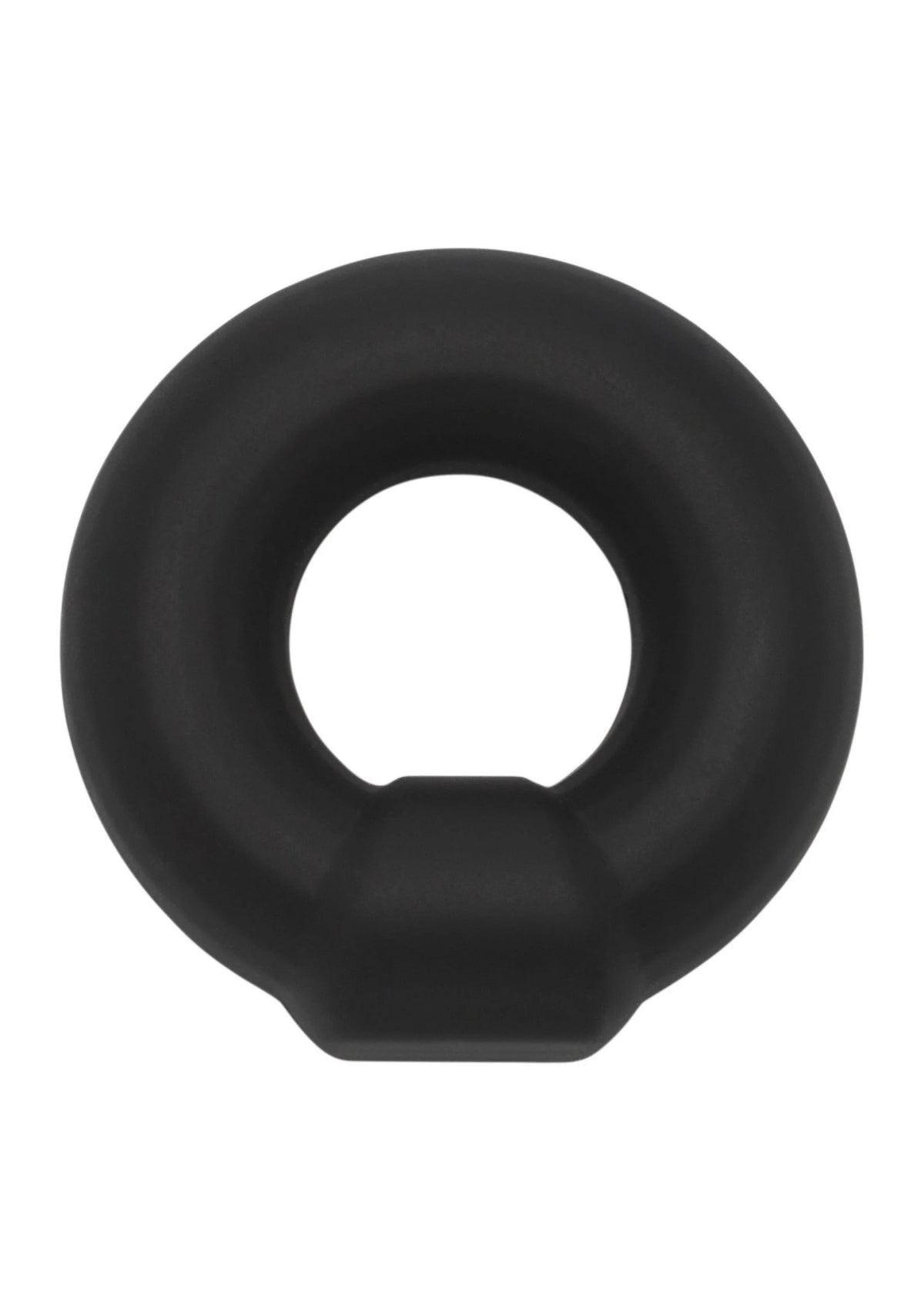 Zachte siliconen C-ring stud, zwart, ronde vorm met open binnenkant