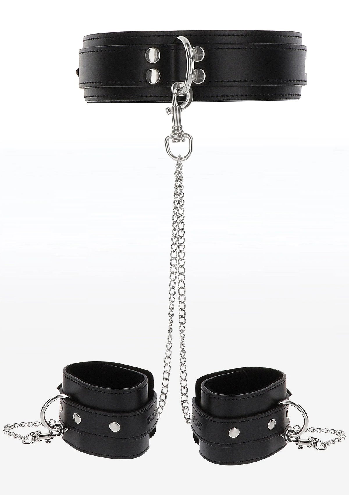 Bestel: Heavy Collar and Wrist Cuffs - bij Happytoys: de erotische sex webshop | liever Happy dan Easy ⭐⭐⭐⭐⭐ - Default Title - 17104 - BLACK