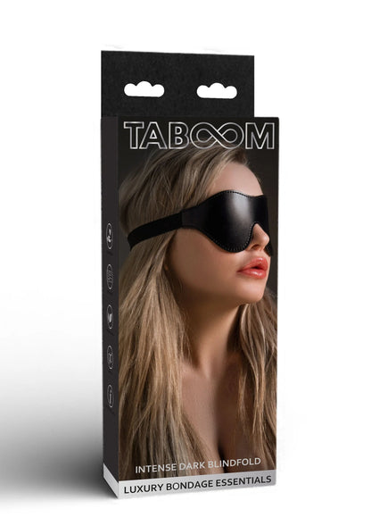 Taboom verpakking met zwarte intense dark blinddoek met ooguitsparingen