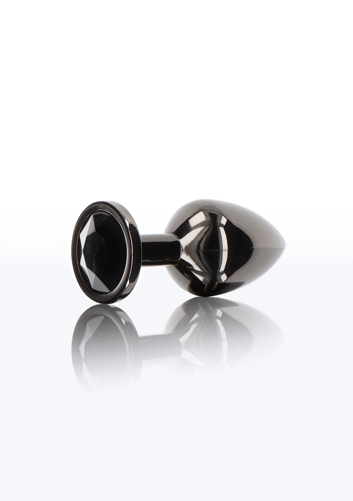 Bestel: Butt Plug With Diamond Jewel M - bij Happytoys: de erotische sex webshop | liever Happy dan Easy ⭐⭐⭐⭐⭐ - Default Title - 17117 - BLACK