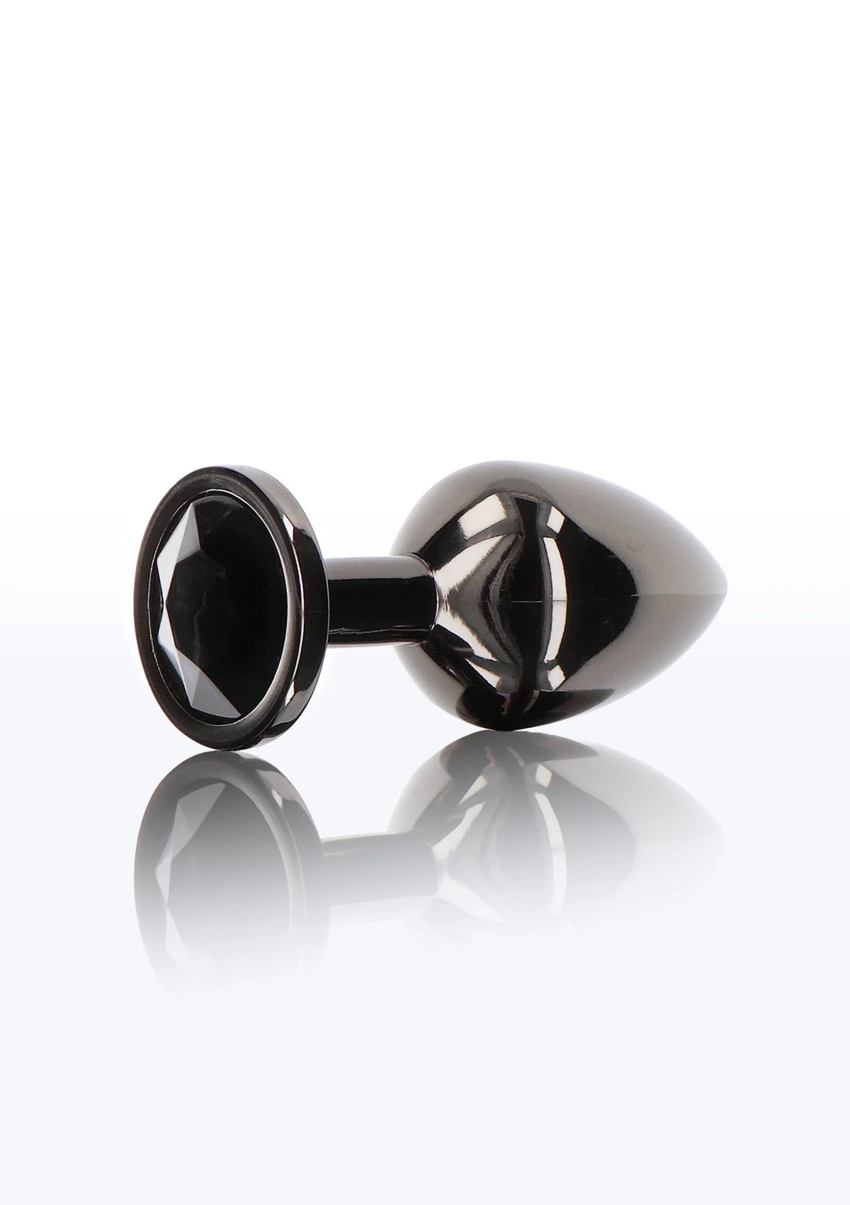 Bestel: Butt Plug With Diamond Jewel L - bij Happytoys: de erotische sex webshop | liever Happy dan Easy ⭐⭐⭐⭐⭐ - Default Title - 17118 - BLACK