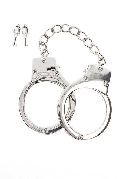 Versilberte BDSM Handschellen