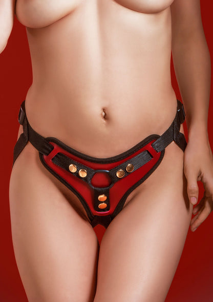 Bestel: Strap - On Harness - bij Happytoys: de erotische sex webshop | liever Happy dan Easy ⭐⭐⭐⭐⭐ - Default Title - 17165 - RED