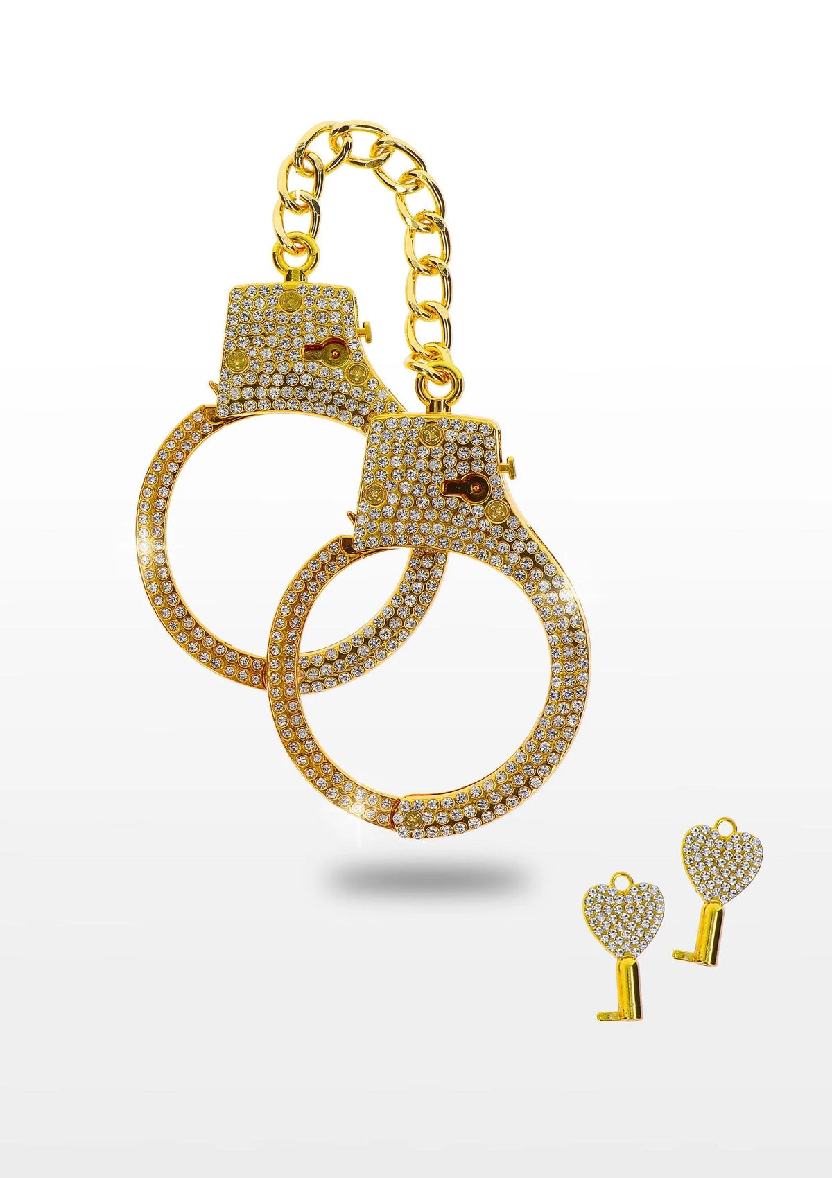 Bestel: Diamond Wrist Cuffs Gold - bij Happytoys: de erotische sex webshop | liever Happy dan Easy ⭐⭐⭐⭐⭐