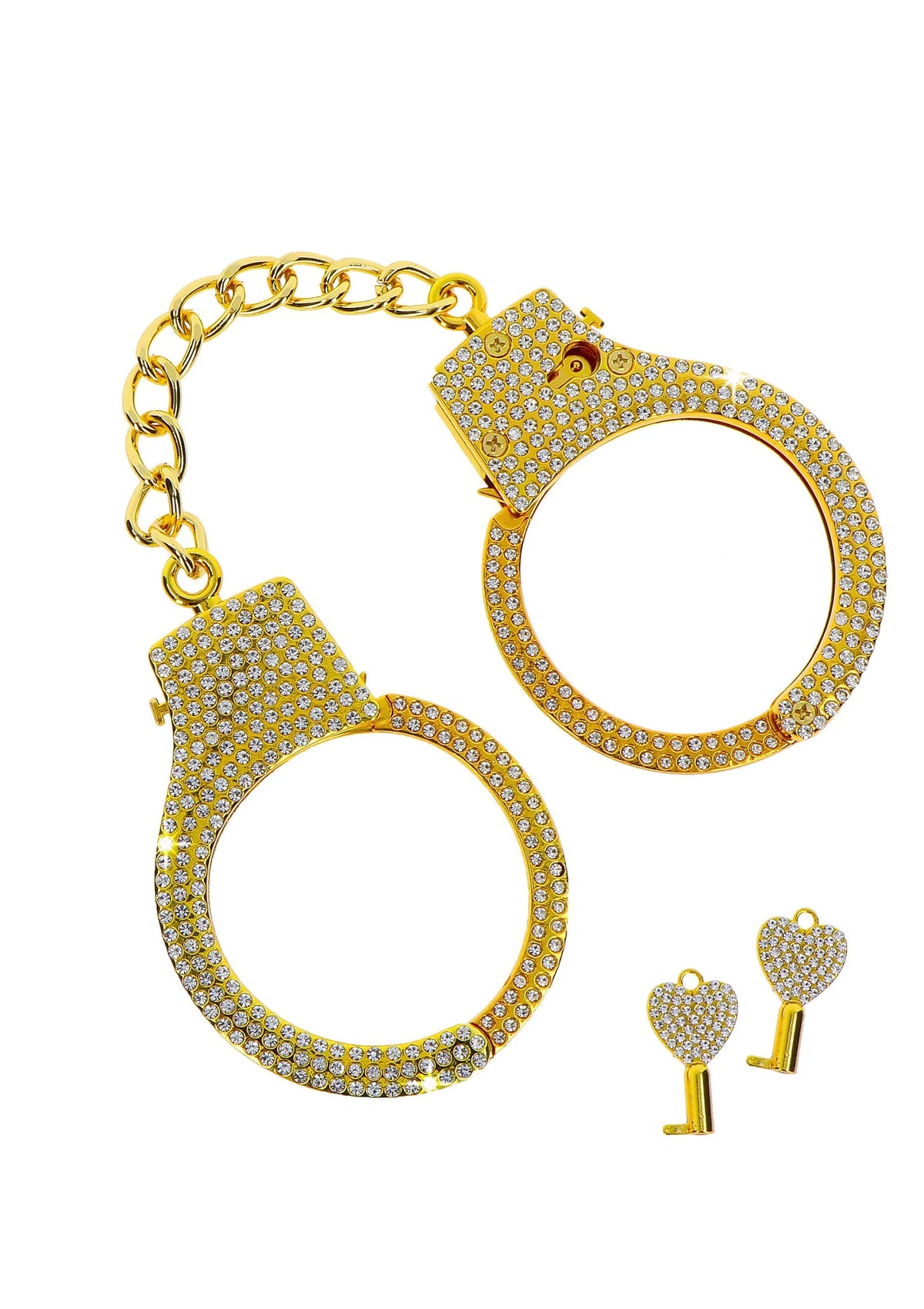 Bestel: Diamond Wrist Cuffs Gold - bij Happytoys: de erotische sex webshop | liever Happy dan Easy ⭐⭐⭐⭐⭐