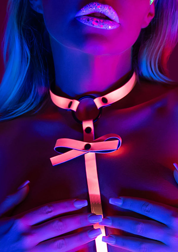 Seductive Harness with Bow by Taboom Glow in The Dark