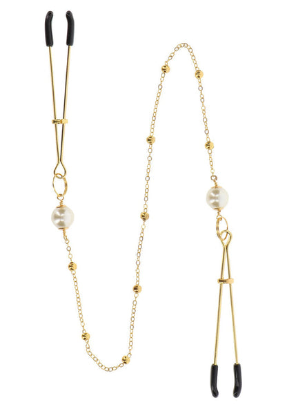 Tweezers Pearl & Deluxe Chain by Taboom Nipple Play
