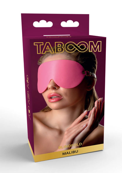 Taboom Malibu blinddoekverpakking met roze oogmasker en merknaam
