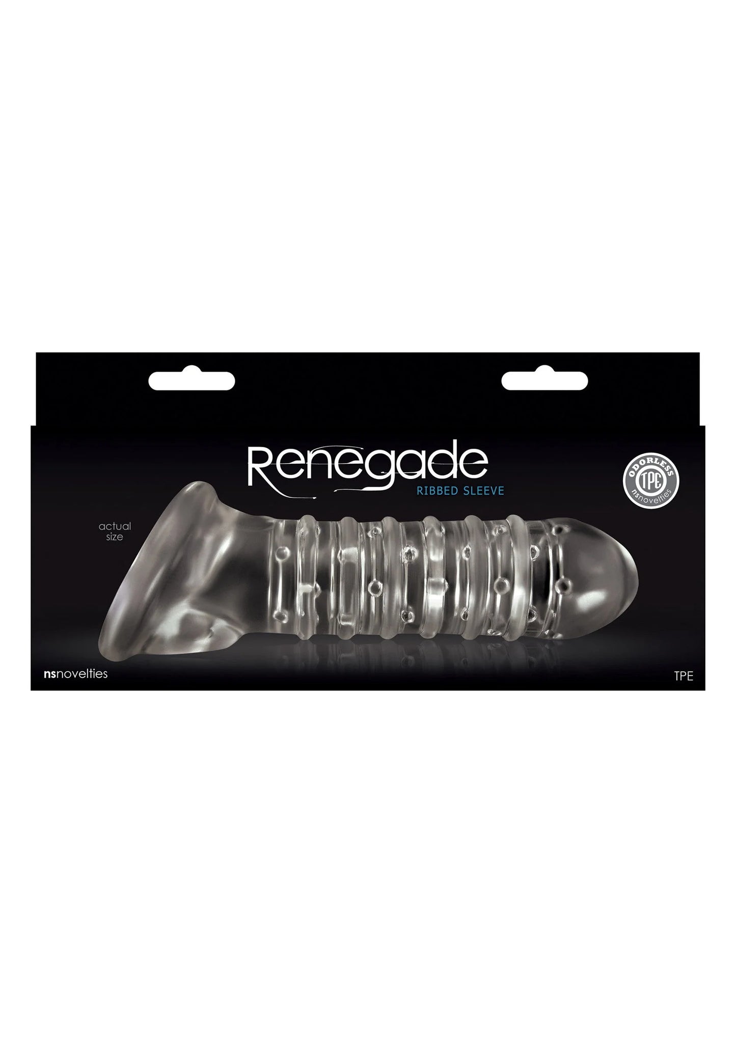 Verpakking met Renegade geribbelde sleeve, transparant TPE-materiaal