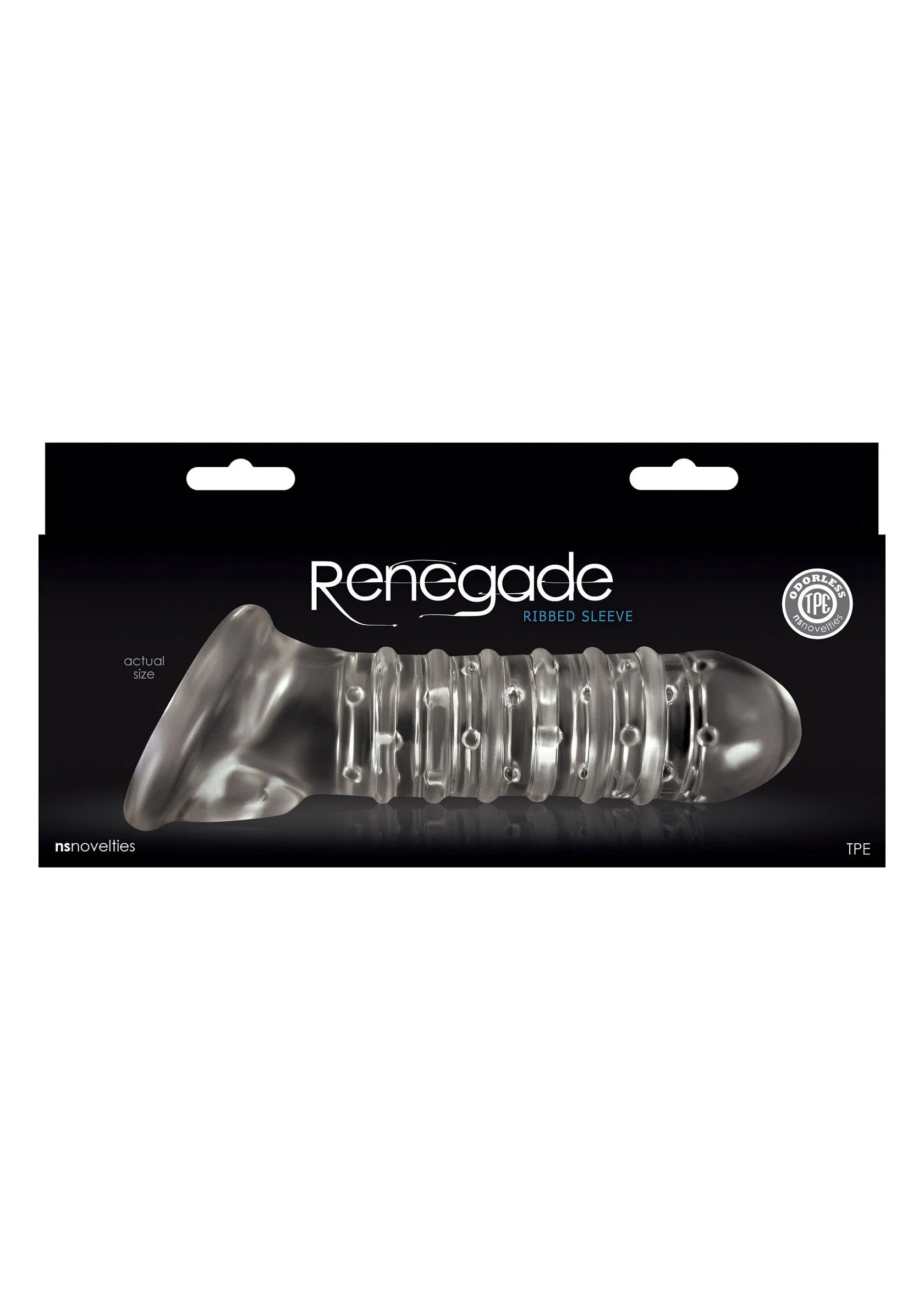 Verpakking met Renegade geribbelde sleeve, transparant TPE-materiaal