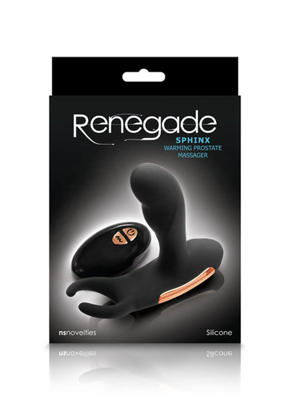 Zwarte verpakkingsdoos met Renegade Sphinx prostate massager van siliconen
