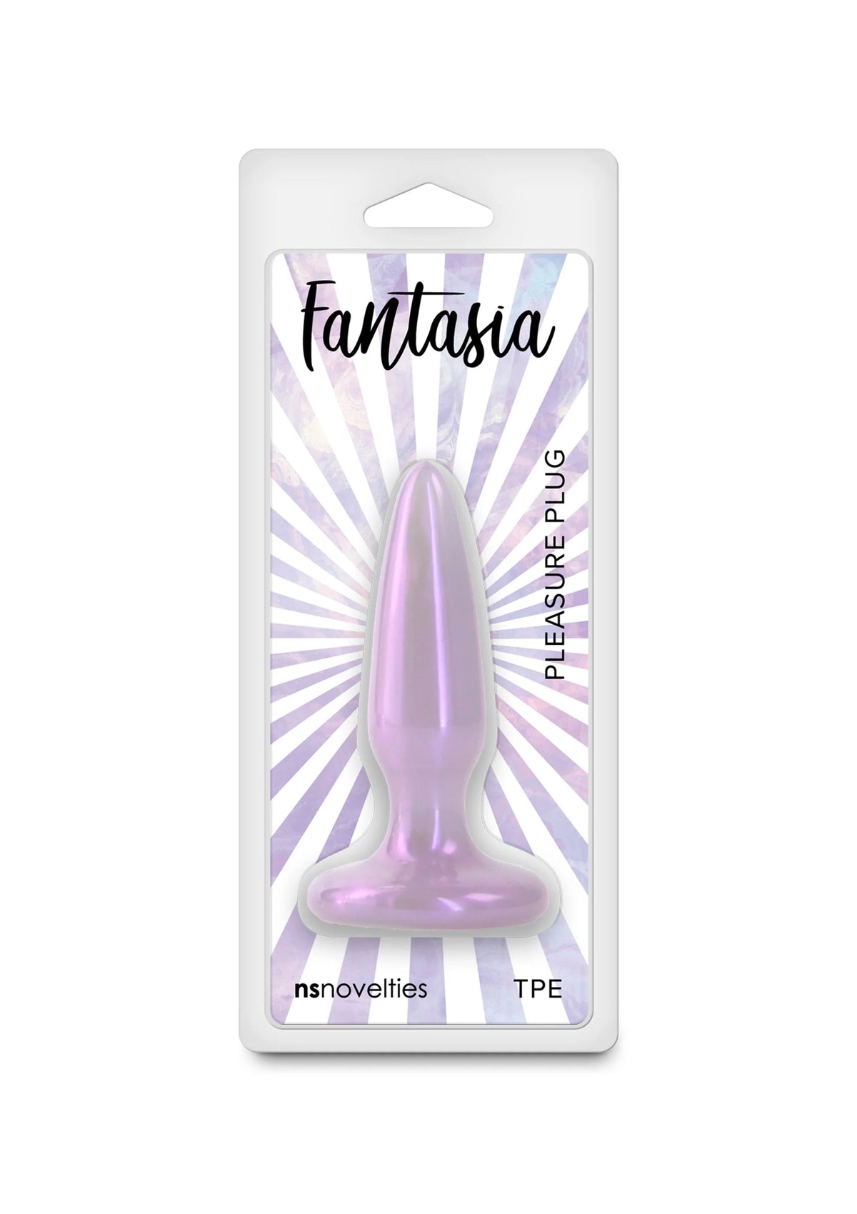 Fantasia Pleasure Plug mini verpakking met lila plug en type-aanduiding