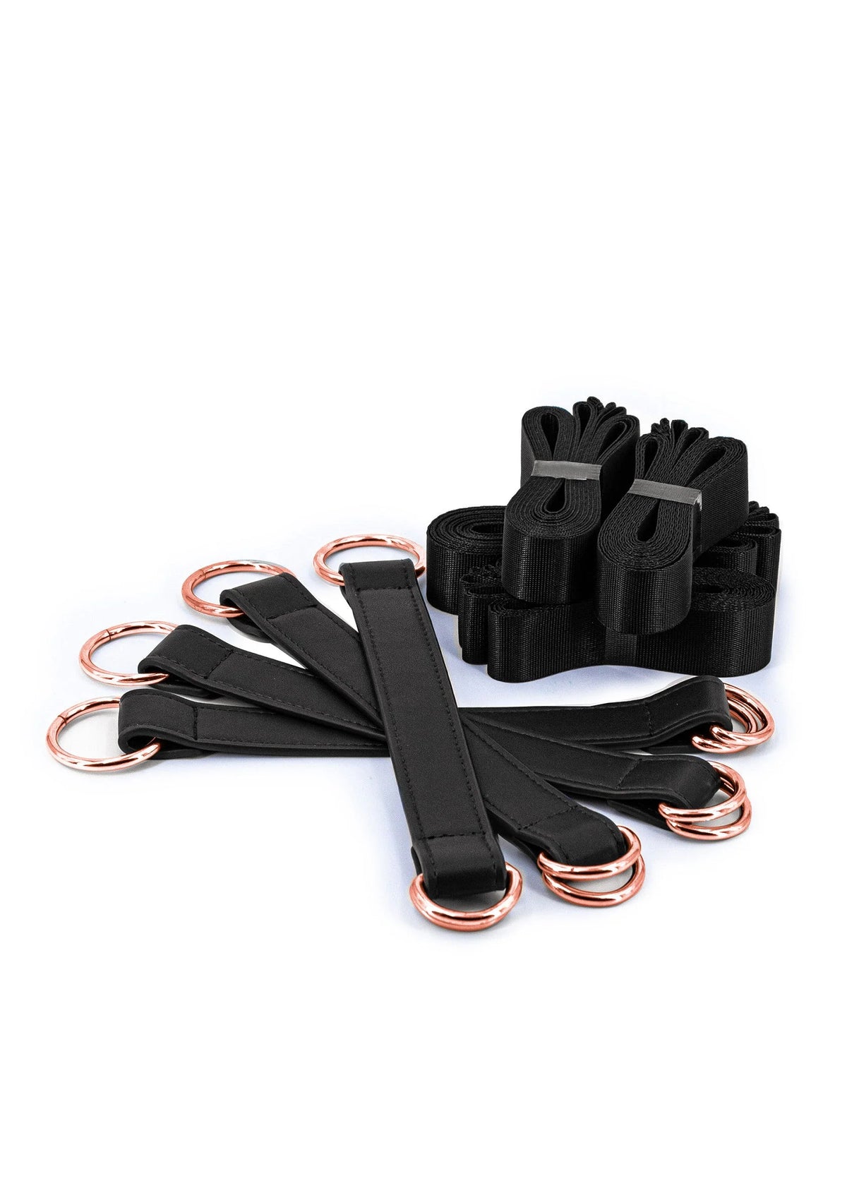 Bestel: Bondage Couture Tiedown Straps - bij Happytoys: de erotische sex webshop | liever Happy dan Easy ⭐⭐⭐⭐⭐ - Default Title - 18836 - BLACK