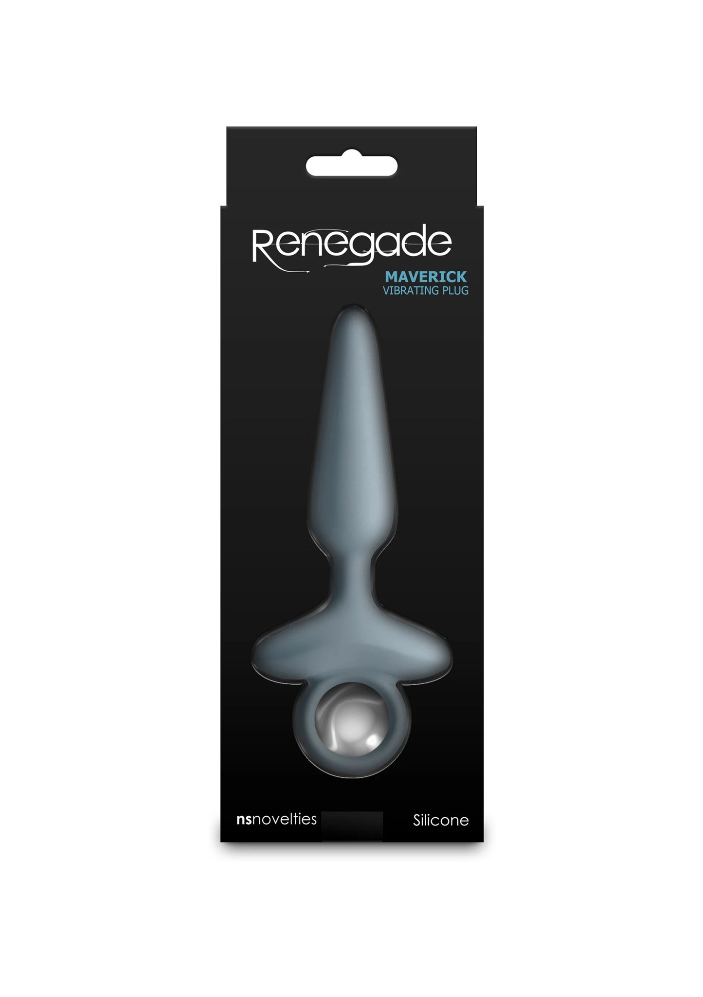 Renegade Maverick siliconen anaalplug met ring, grijsgroen