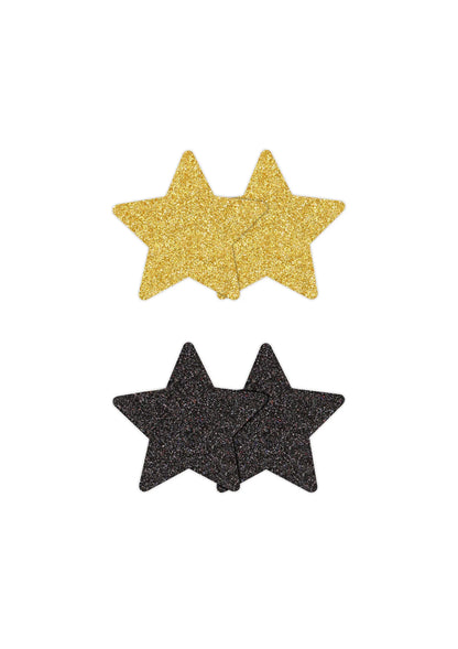 Bestel: Pasties Glitter Stars 2 Pair - bij Happytoys: de erotische sex webshop | liever Happy dan Easy ⭐⭐⭐⭐⭐