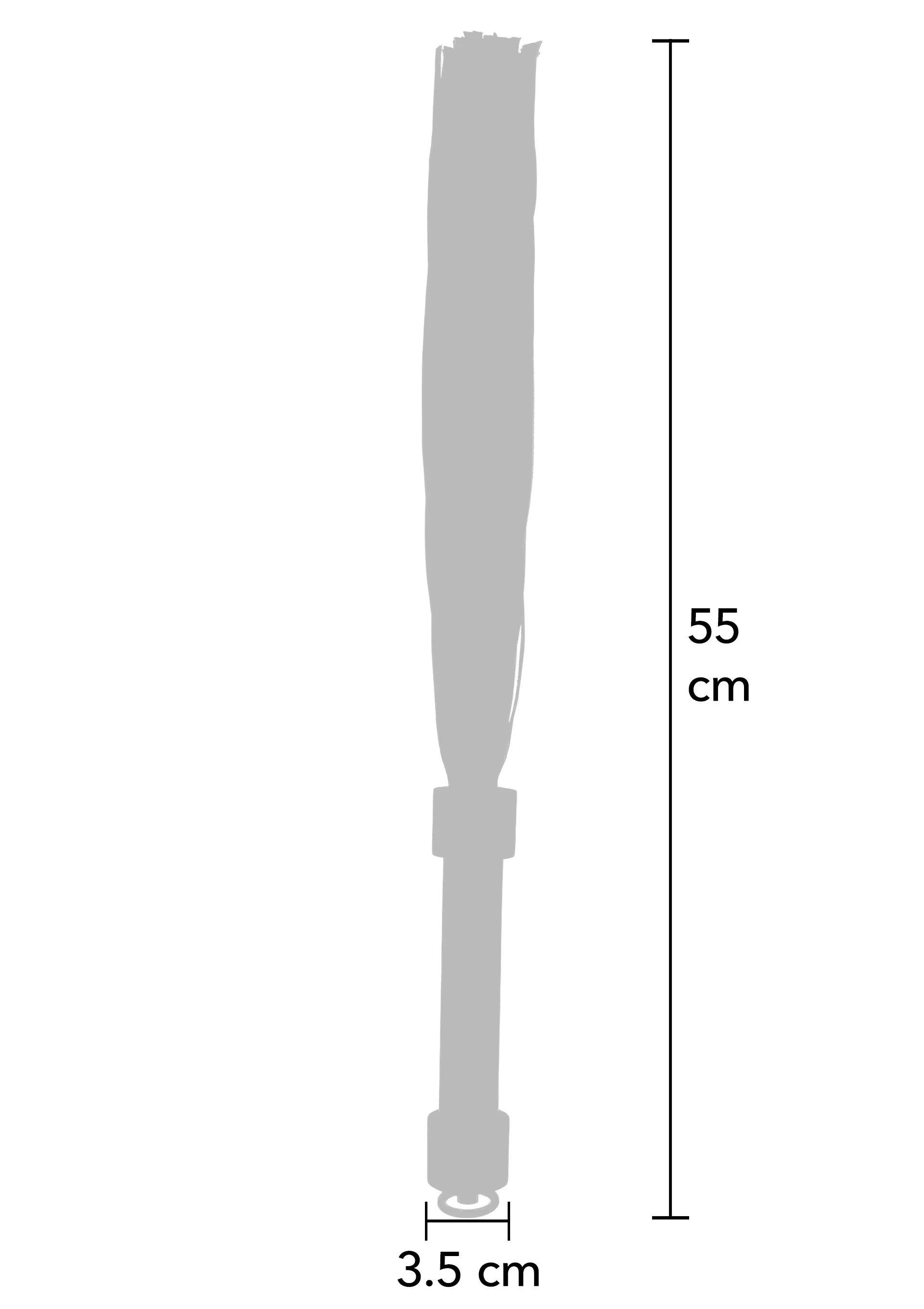 Leren zweep, 55 cm lengte; maat 3,5 cm