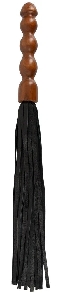 Leather Flogger Wood - Happytoys Sexshop: Toys for Feeling Happy & Easy 😊 - Discreet geleverd
